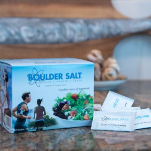 Box of 60 packets of Boulder Salt