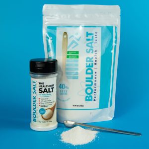 Boulder Salt 20 oz bag and shaker combo