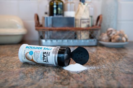 Boulder Salt Shaker on it's side